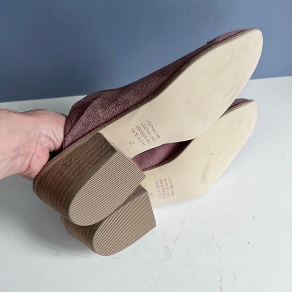 Silent D Anthropologie shoes mules size 9 pink western floral patchwork coastal - Picture 11 of 13